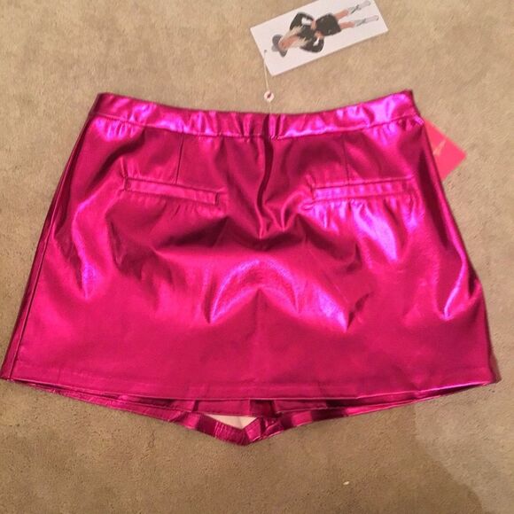 NWT Buddy Love x RAELYNN Metallic Purplish Pink Skorts - Picture 1 of 4